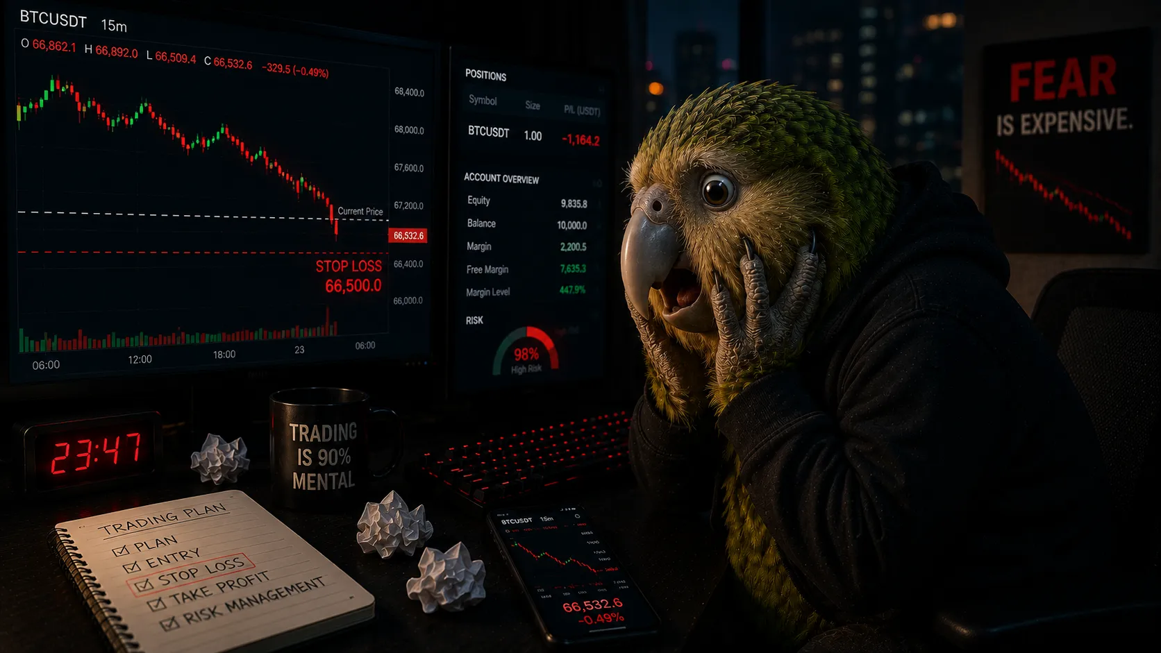 Cảm xúc khi trade khiến trader thoát lệnh sớm