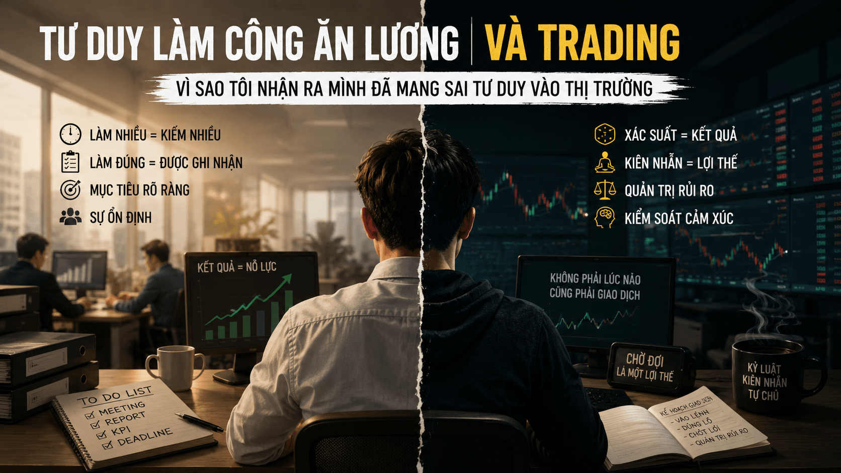 Làm công ăn lương và trading