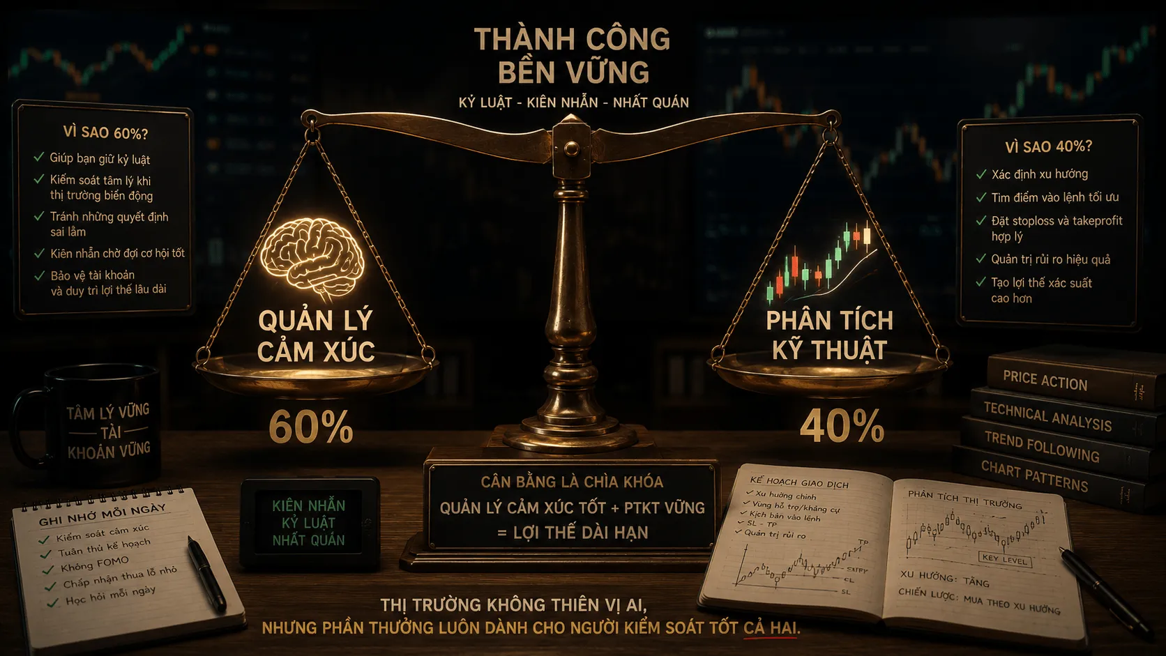 quản lý cảm xúc trade và Phân tích kỹ thuật