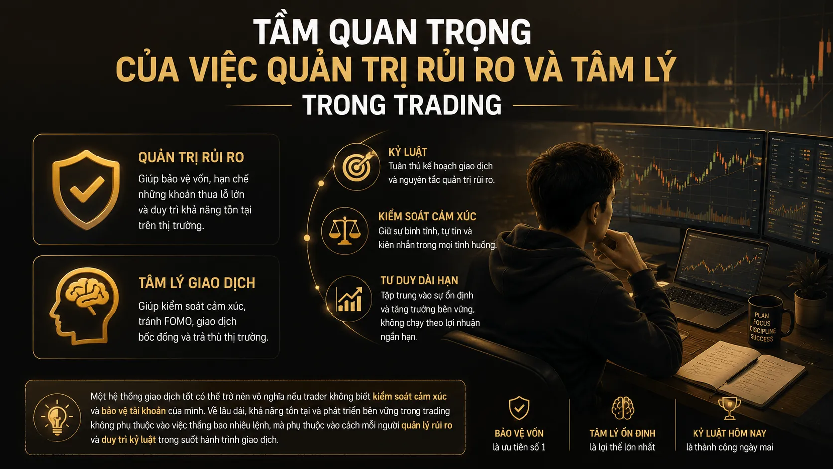 Tầm quan trọng của quản lý rủi ro và tâm lý trong trading