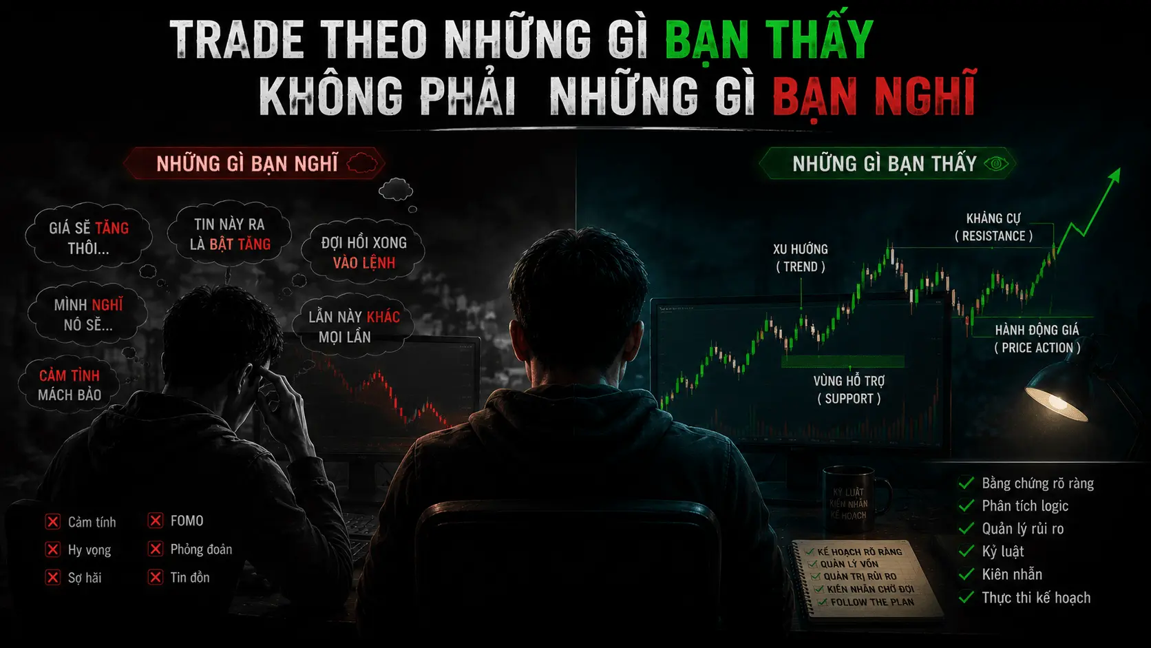 Ngưng giao dịch cảm tính hãy Trade theo những gì bạn thấy không phải những gì bạn nghĩ