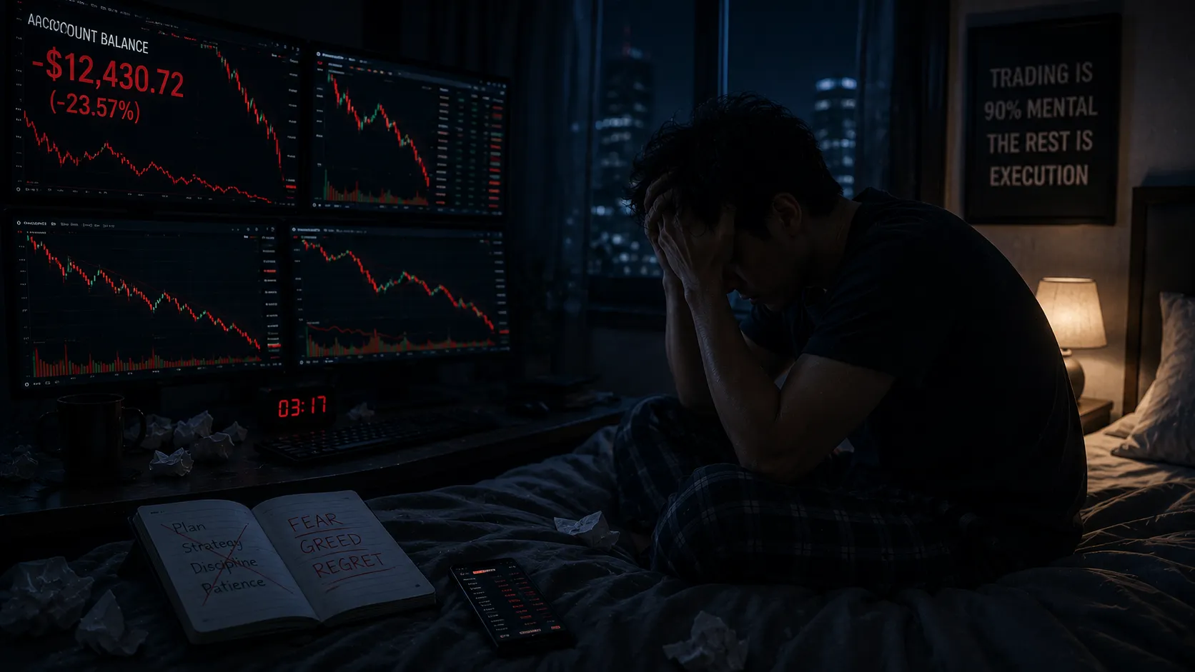 Trader không quản lý cảm xúc trong phiên trade chịu sự dày vò cảm xúc sau đó