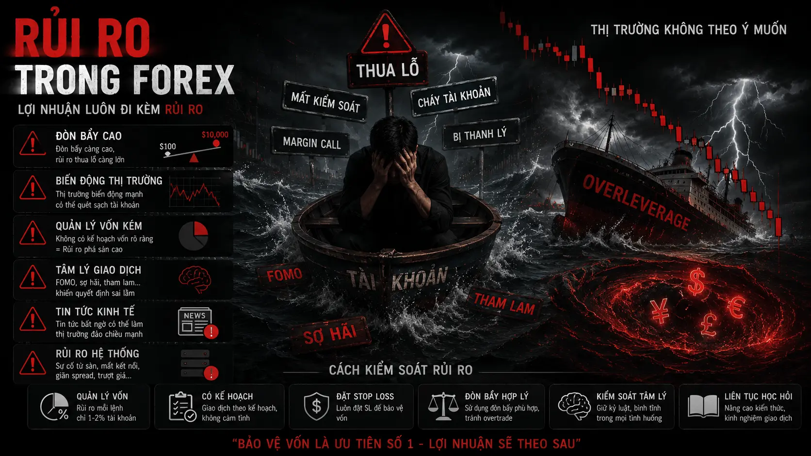 forex có rủi ro không? rủi ro trong forex là gì?