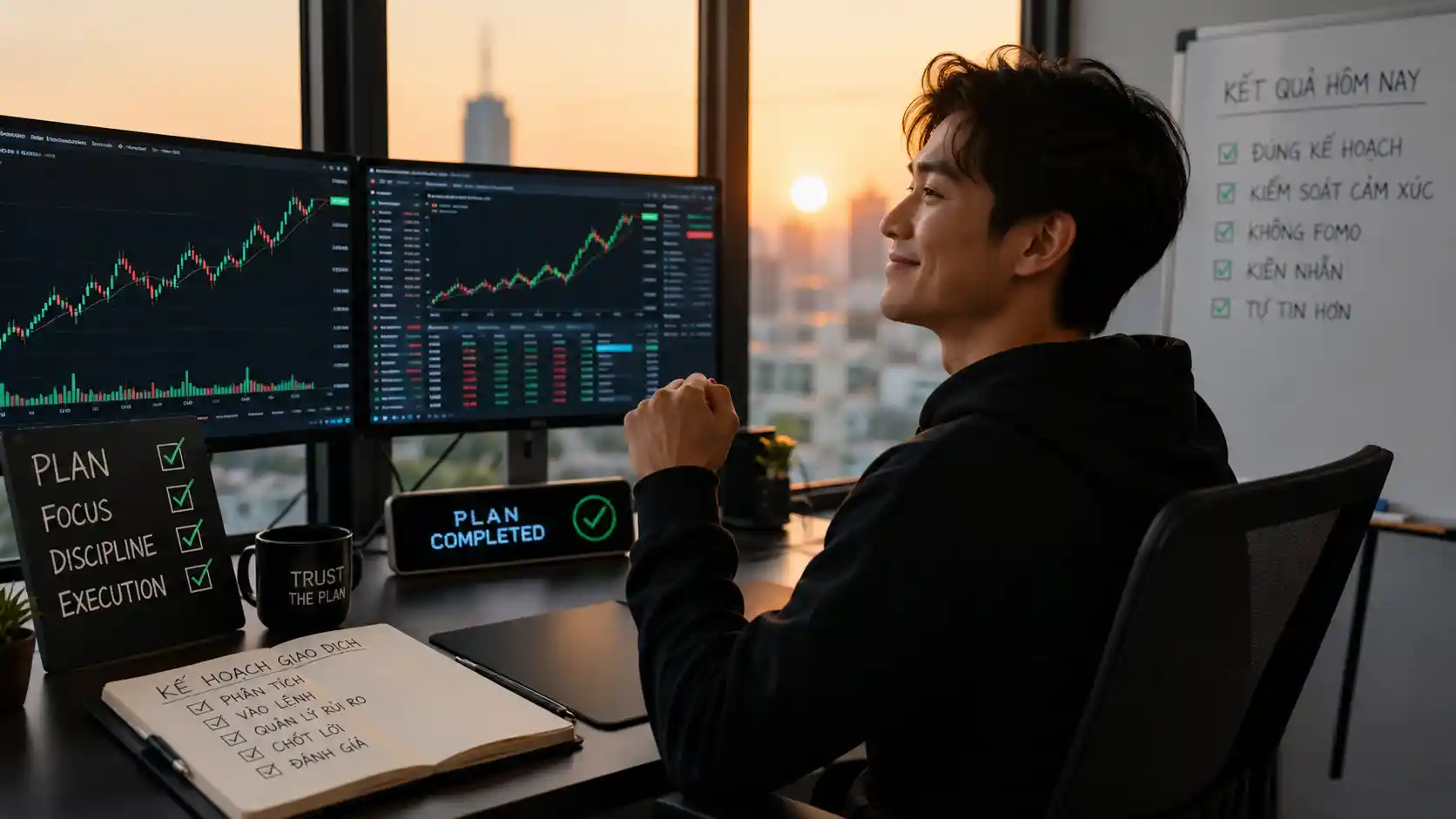 hạnh phúc trong trading đến từ sự bình tĩnh và kỷ luật