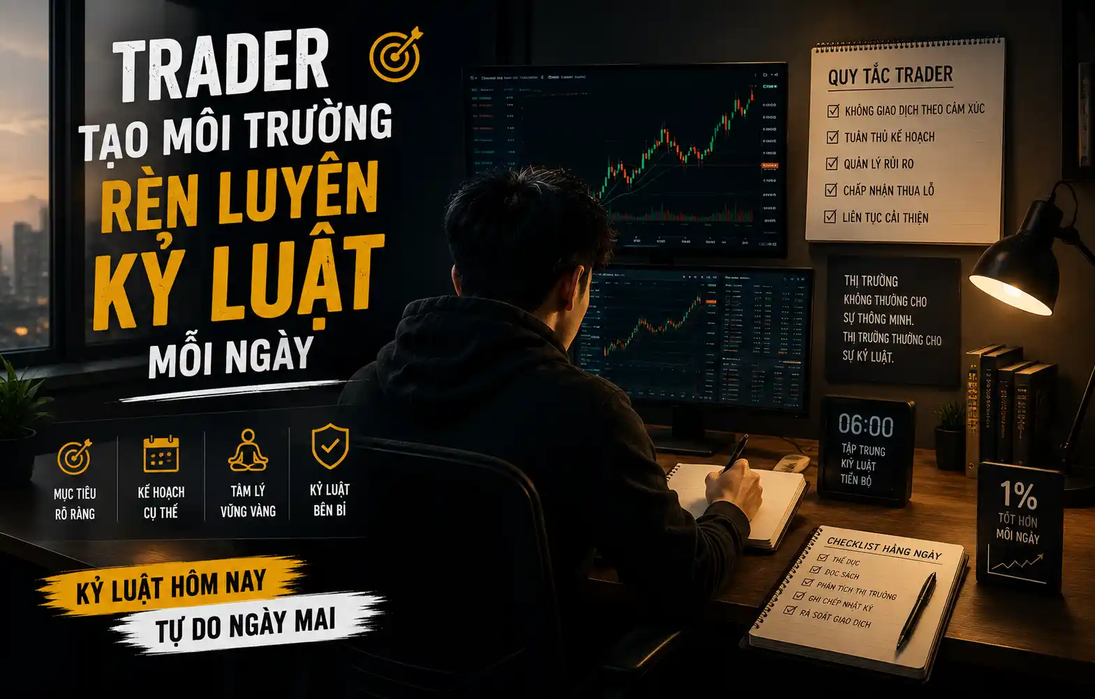 kỷ luật trong trading bằng nhật ký trading và video review