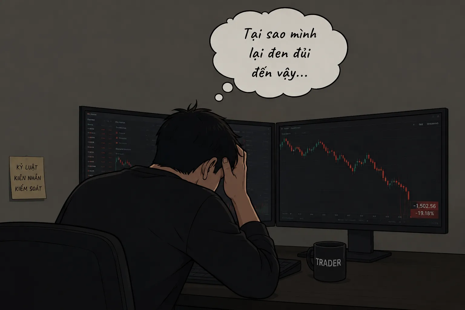 Trader cảm thấy thiếu may mắn trong trading