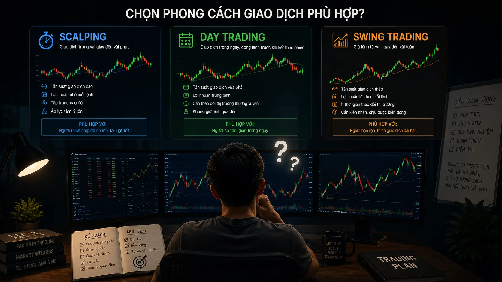 Trader lựa chọn phong cách giao dịch phù hợp